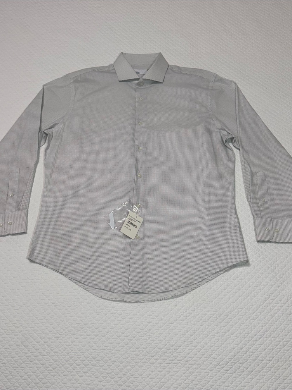 Nordstrom Men's Light Gray Micro-Pattern Dress Shirt